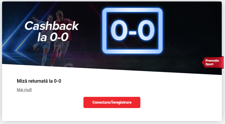 Cashback la 0-0