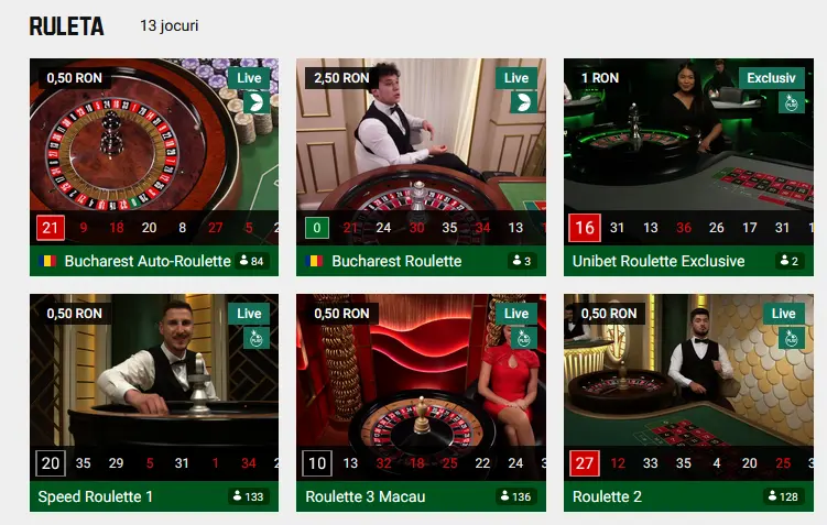 Unibet Live Casino