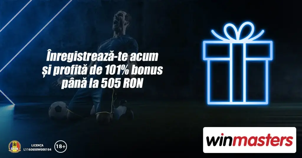 Bonus Winmasters la depunere și free bet pariu gratuit